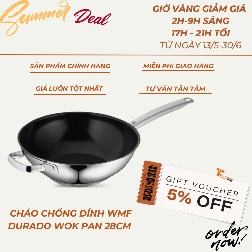 [GOLDEN FRAME] WMF Durado Wok Pan Ceramic Deep Non-Stick Stir กระทะทอด 28ซม.