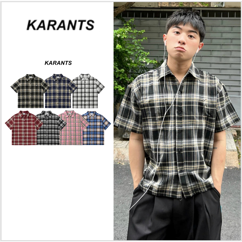 Karants Form Boxy Flannel Shirt - เสื้อเชิ้ตธรรมดาทนต่อริ้วรอยระดับพรีเมียมสําหรับผู้ชายและผู้หญิง -