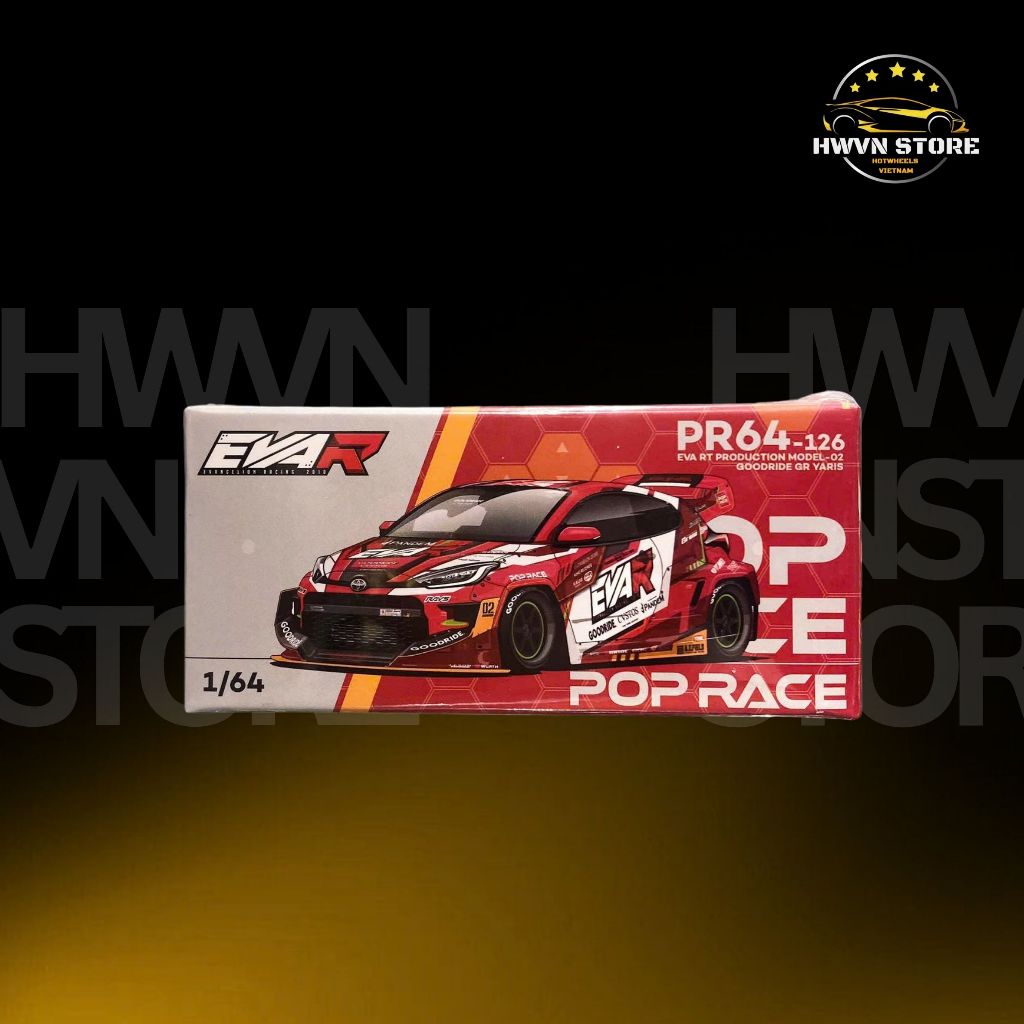 Poprace Eva RT Production Model-02 Goodride GR Yaris สีแดง (PR640126-กล่อง)
