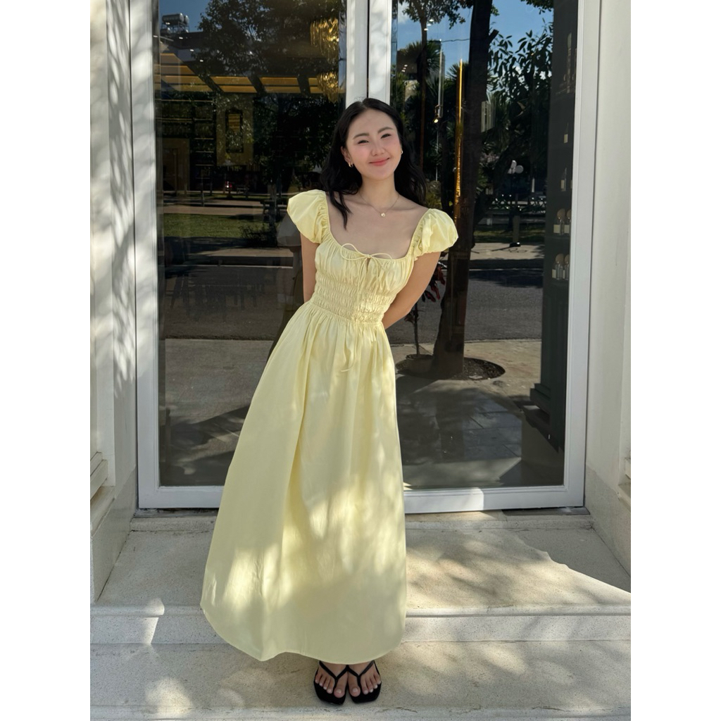 เดรสมนต์ | เดรสรูดเชือกแขนเรียบ (รูปเดิม)