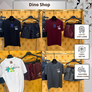 Bộ Cộc Nam Em Vì Thêu Chú Voi Phối Cây Dừa Trước Ngực Cực Đẹp - Bộ Cộc Nam Thêu Mẫu Mới Cao Cấp