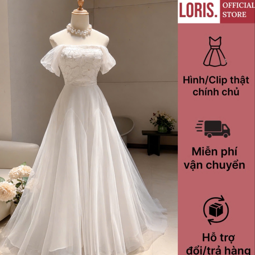 LORIS - Velia Dress เดรสปาร์ตี้เปิดไหล่ยาว