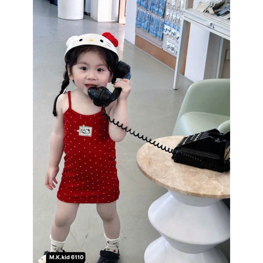 บอดี้สูท 2 สาย BEAUTIFUL CAT และ LITTLE HEART motifs สําหรับเด็กผู้หญิง ตั้งแต่ 9-35kg CODE HL41
