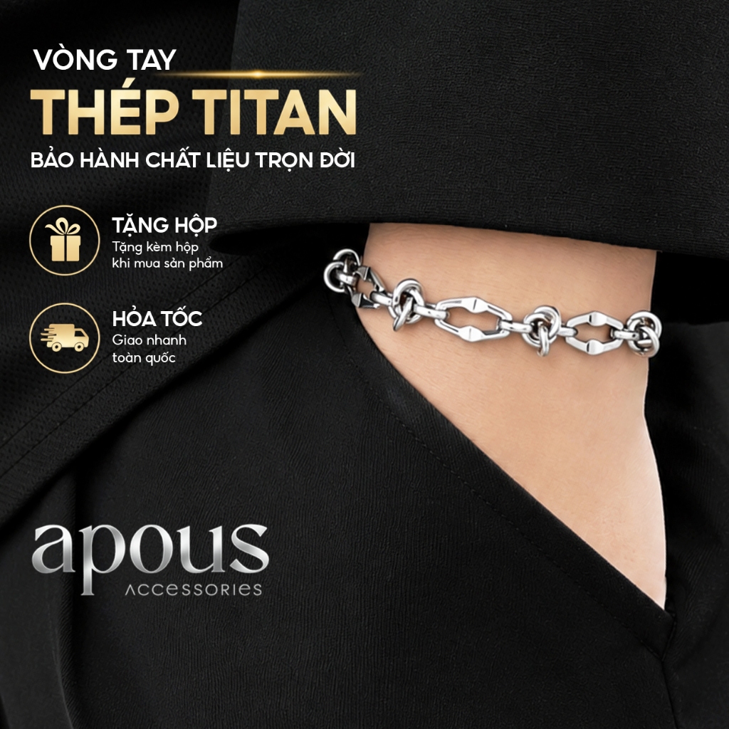 [VT138] สร้อยข้อมือผู้ชายเหล็กไทเทเนียมสแตนเลสคุณภาพสูงแฟชั่น สร้อยข้อมือเหล็ก 316ล อุปกรณ์เสริมพอ