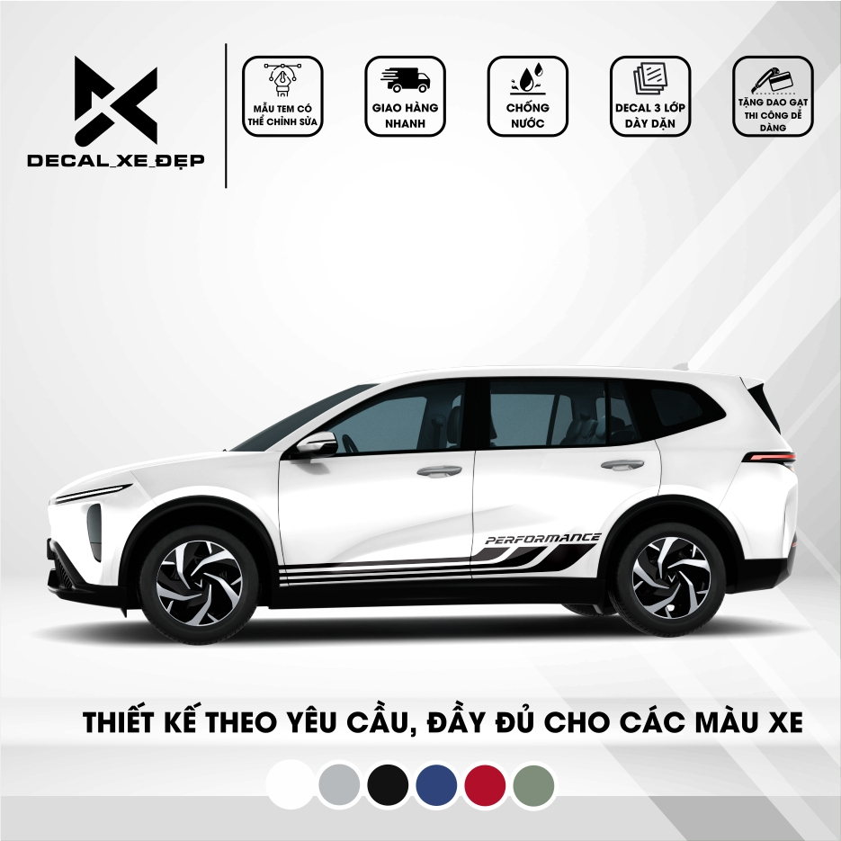Limo green car Sticker - Decal Sticker MPV 7 - Limo green 49 - Car Decal - 1 ชุด 2 ด้าน
