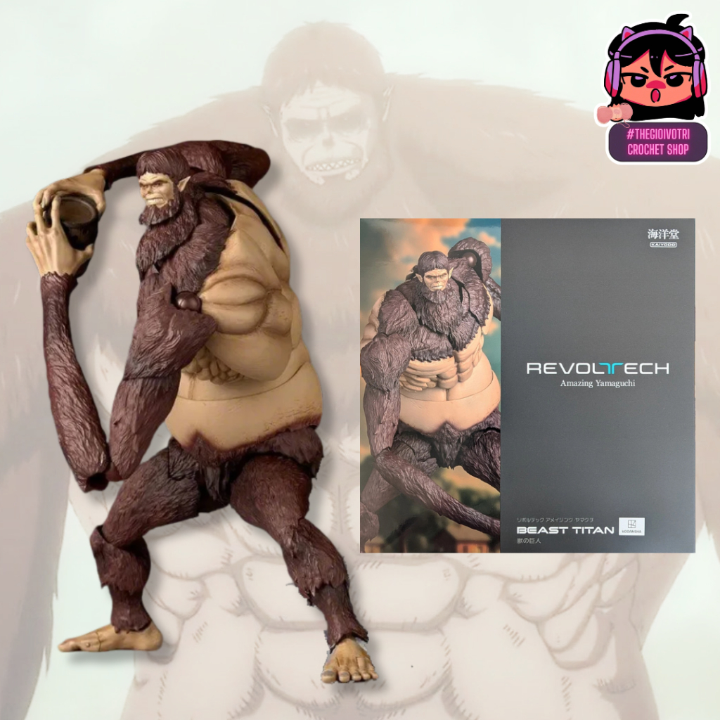 REVOLTECH AMAZING YAMAGUCHI (AUTHENTIC) คุณภาพสูง ACTION FIGURE "BEAST TITAN - ATTACK ON TITAN" (NEW