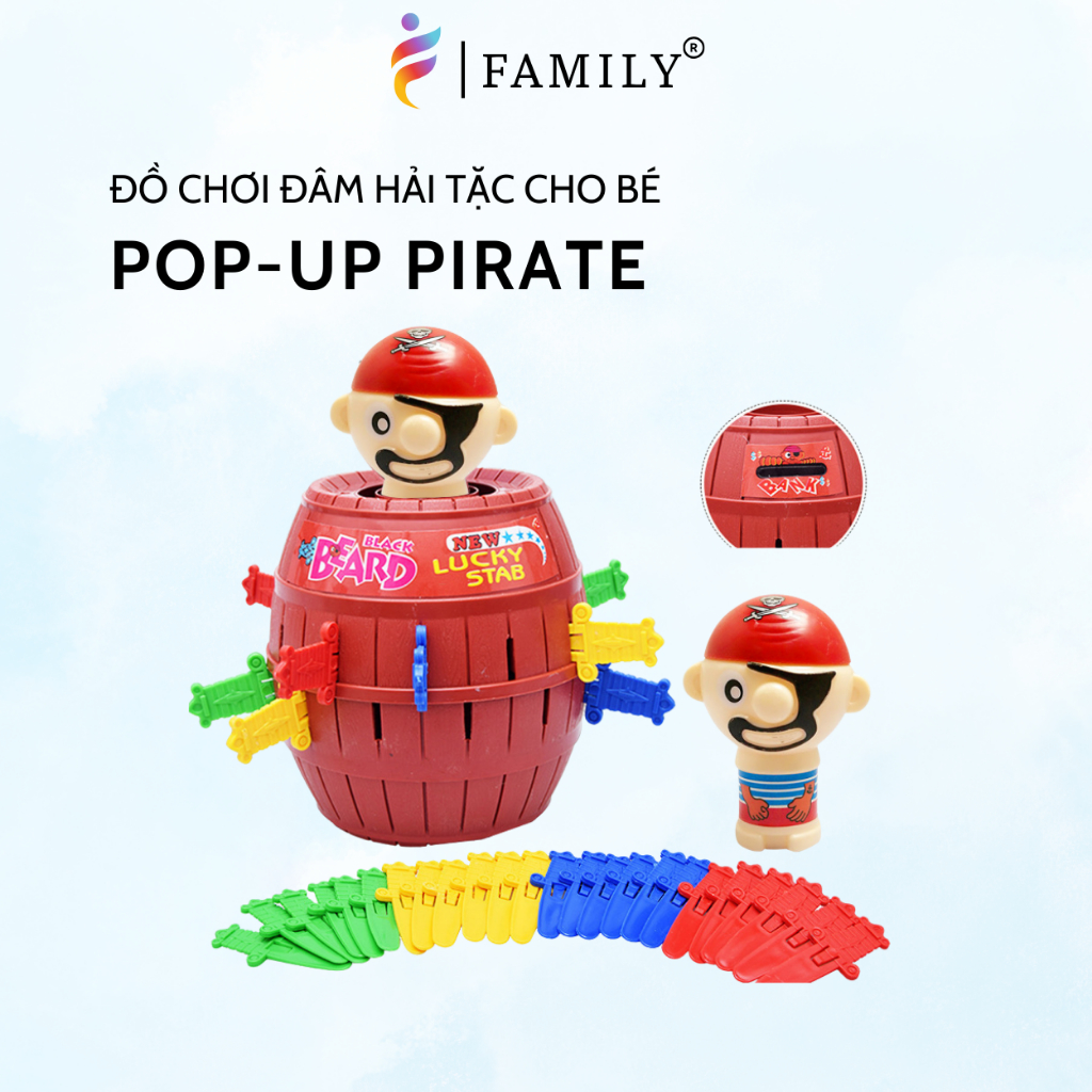 POP-UP PIRATE PIRATE Stabbing ของเล่นสําหรับเด็ก, เกมดาบ PIRATE แสนสนุก, ของเล่นครอบครัวแบบโต้ตอบ
