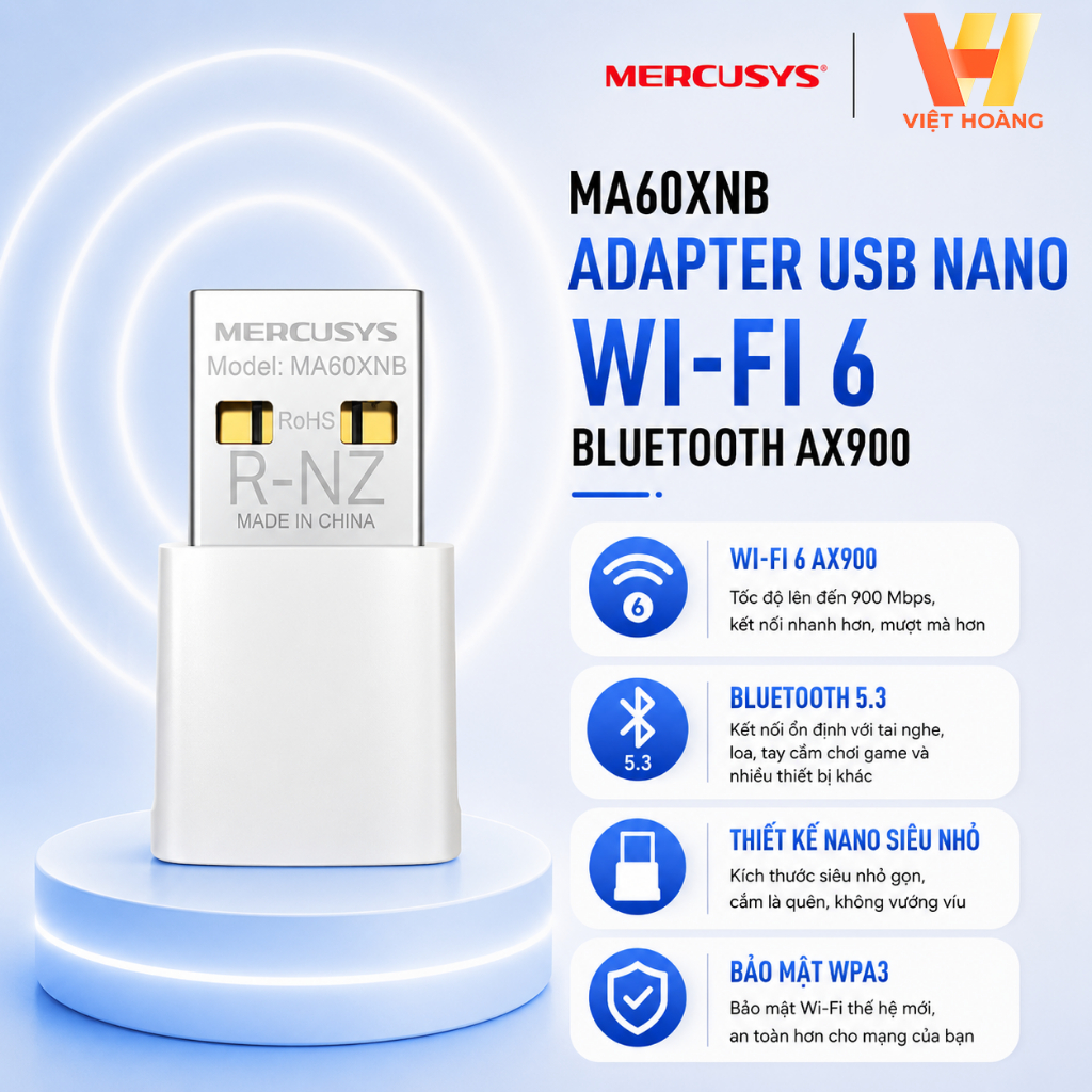 [2026]Mercusys USB Nano Wi-Fi 6 Bluetooth MA60XNB/ MA20NB AX900