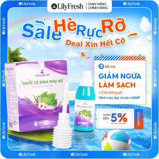 [CHÍNH HÃNG] Muối Vệ Sinh Phụ Nữ LilyFresh Trầu Không - Khử Mùi Kháng Khuẩn Cân Bằng pH - Hộp 100ml