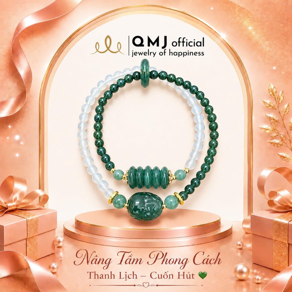 Yin Yang Bracelet 3 CHARM PHO THUY MIX BACH NGUYET QUANG ของขวัญสําหรับคนรัก QMJ JEWELRY - N889