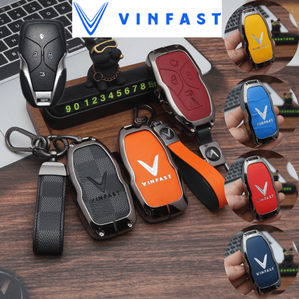 VinFast VF6,Vinfast VF6 Plus,Vinfast VF7 VF8 VF9 2026 เคสกุญแจหนังผสมโลหะหลากสีหรูหรา (ZVFH)