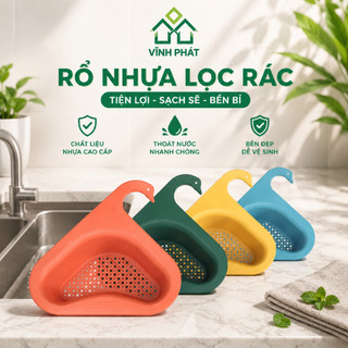 Khay Lọc Rác, Rổ Lọc Rác Hình Thiên Nga Gắn Vòi Nước, Rổ Nhựa Bồn Rửa Chén Cao Cấp