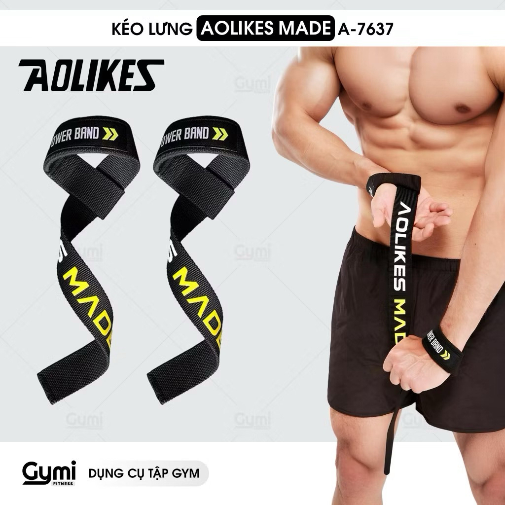 [1 คู่] AOLIKE ซิปหลัง MADE A-7637 | ของแท้ Aolikes Weight Lifting Support Wrist Wrap