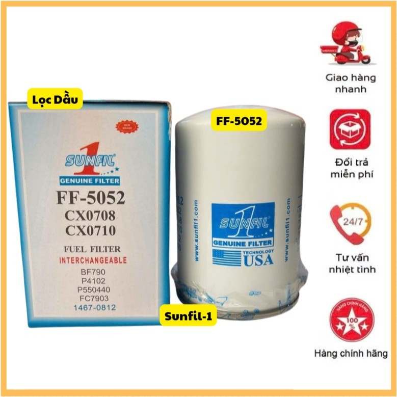 กรองน้ํามันเครื่อง FF-5052 Sunfil-1_สําหรับเครื่องยนต์ดีเซล