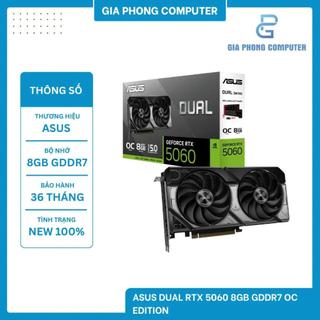 Card màn hình ASUS Dual GeForce RTX 5060 8GB GDDR7 OC Edition (DUAL-RTX5060-O8G)
