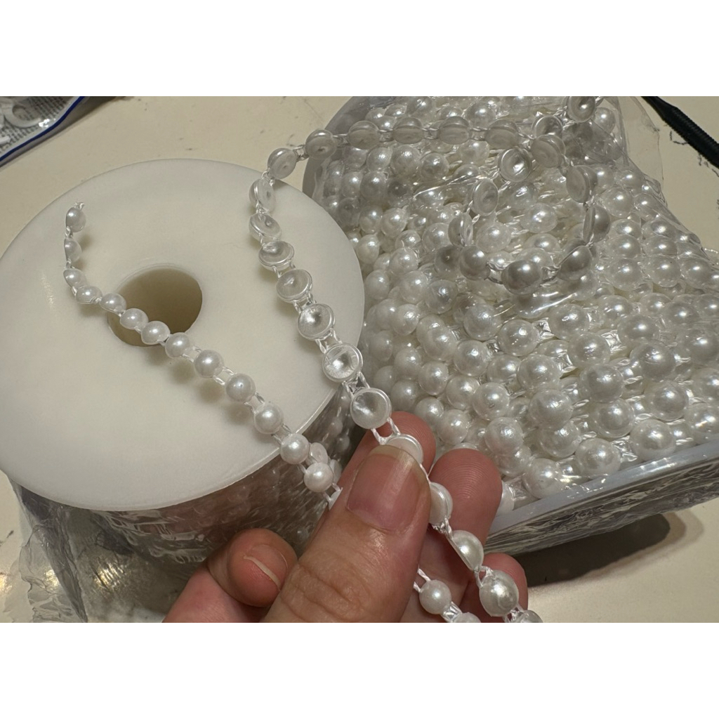 HALF BEADS PEARL ROLL 6-8MM 25M