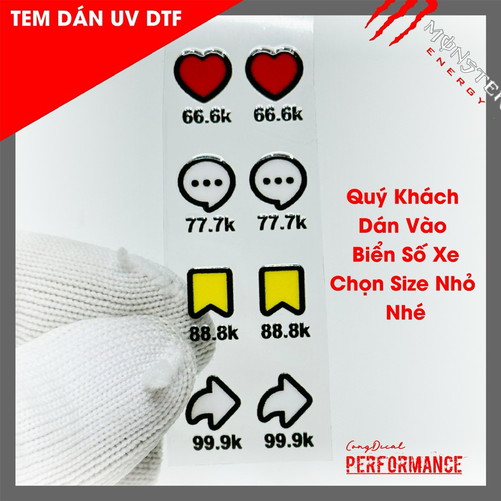 สติ๊กเกอร์ป้ายทะเบียน - Heart Binh Luan Sharing วัสดุ UV DFT