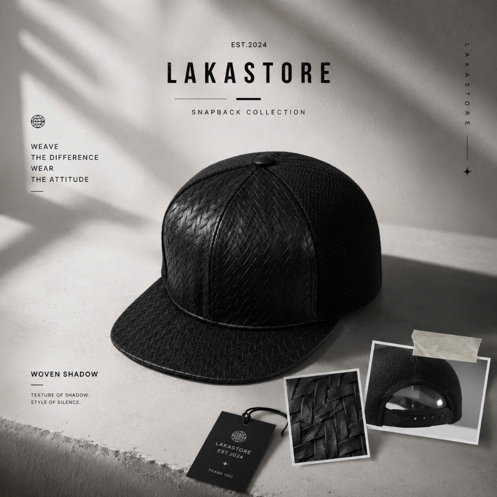 ส่วนบุคคล HipHop หนังตาข่าย Snapback หมวก LK54 Laka Store Unisex Dynamic Hard Form