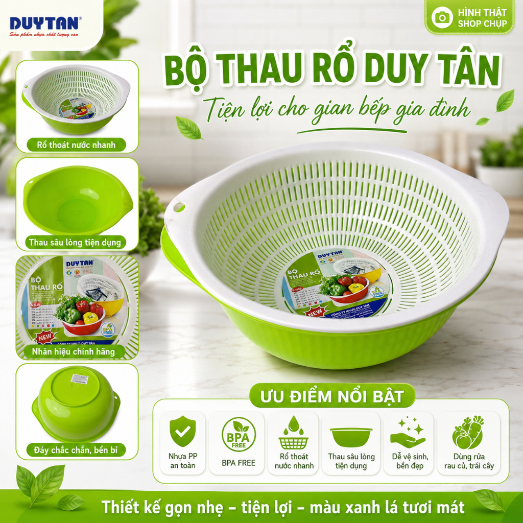 DUYTAN 2T4 ชุดตะกร้าพลาสติกสะดวกพร้อมที่จับ – จัดส่งสีสุ่ม