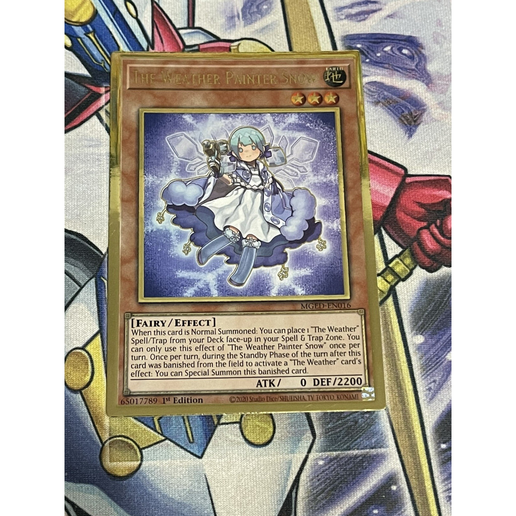 UK Gold Rare [Yugioh Watermelon] The Weather Painter Snow card - ห่อพลาสติก MONS ฟรี