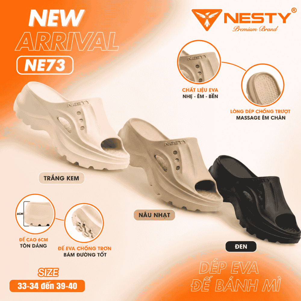 N73 รองเท้าแตะ Nesty Eva พื้นขนมปัง