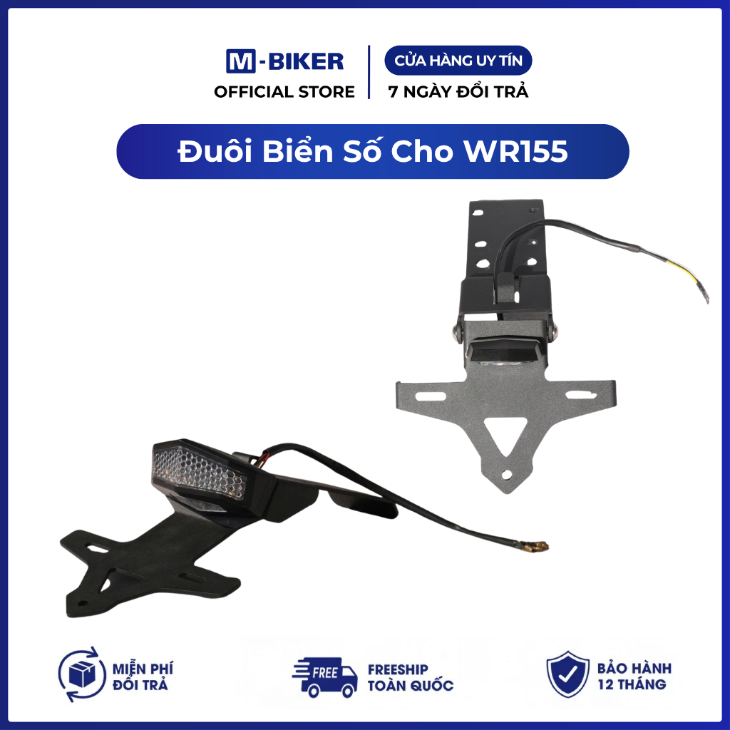 Number Plate Tail WR155 แผ่นรองป้ายทะเบียน wr155 พร้อมไฟ led | เอ็มไบเซอร์