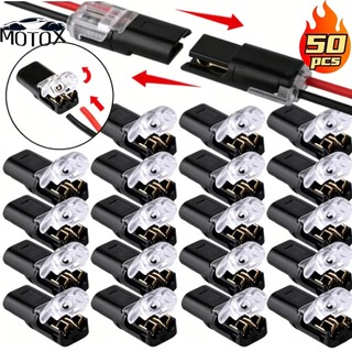 Đầu nối điện chống nước 2 chân - 50 CÁI Kết nối dây cáp ô tô 2Pin Cách Cắm Ô Tô Đầu Nối Dây Cắm