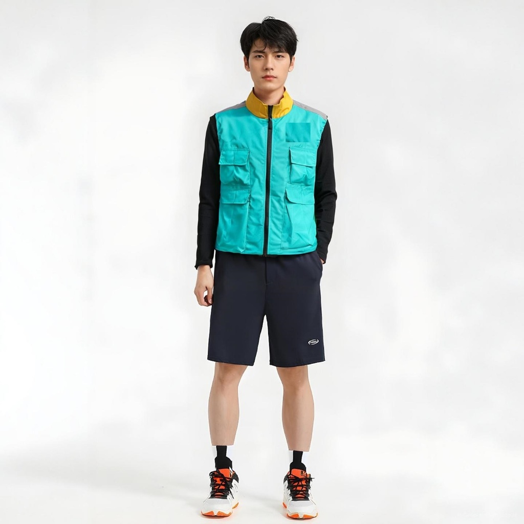 X@nh snn เสื้อกั๊ก 3 หลุม มีกระเป๋าคอปกสะดวกมากมาย