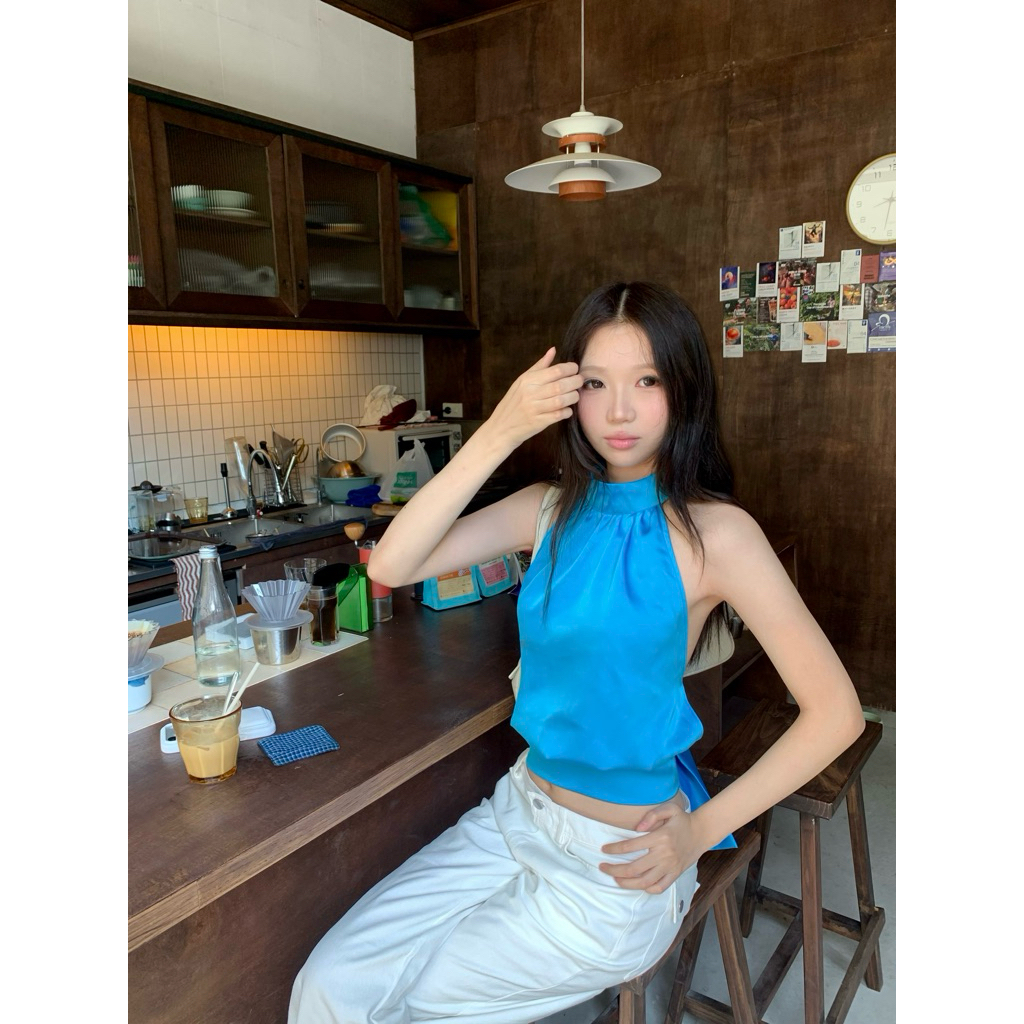 (September 14 คืน) เสื้อ Hai Ha - เสื้อชั้นในสตรีคอสูงเปิดหลัง