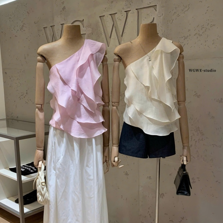 WGWE• 9396 wgwe เสื้อชีฟองชั้น สินค้า QC ไซส์ SM
