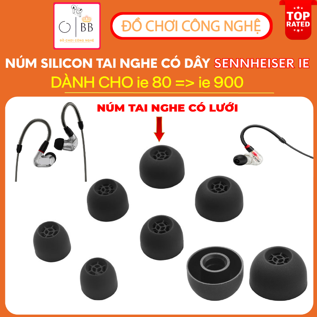 [SENNHEISER IE KNOBS] ชุด 2 SENNHEISER IE 80/100PRO/200/300/600/800/900 SOFT ANTI-TOUCH