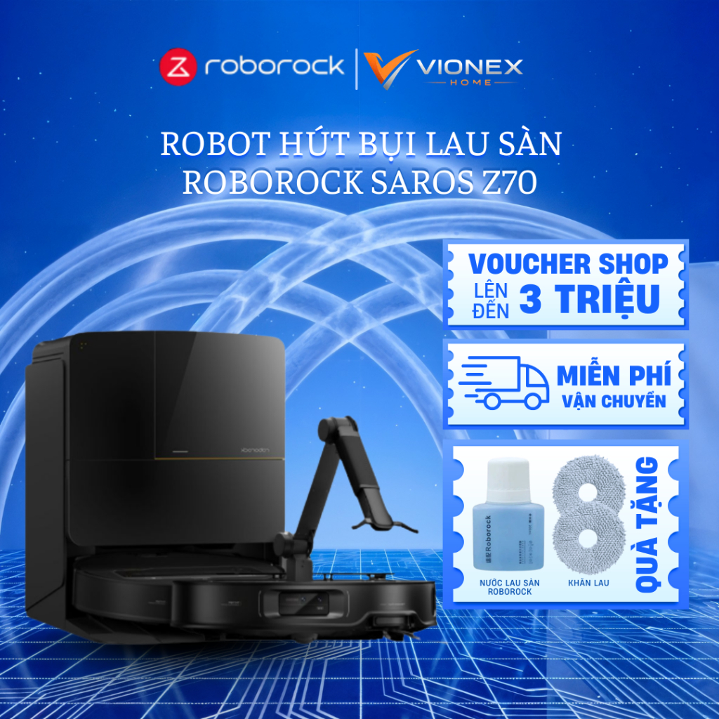 Roborock Saros Z70 หุ่นยนต์ดูดฝุ่นแบบตั้งพื้น - รุ่นสากล - สินค้าของแท้