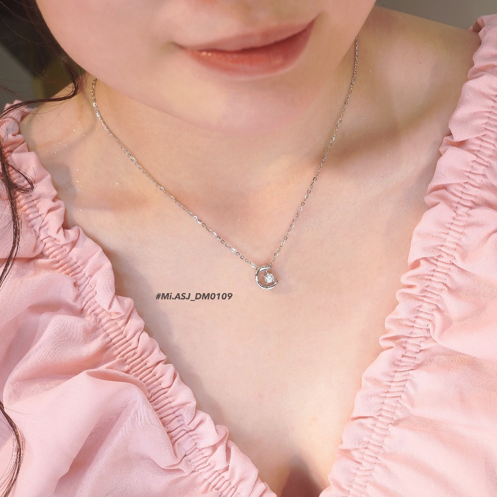 สร้อยคอผู้หญิงเงินอิตาลีแพลทินัม S925 คุณภาพสูง - DM0019 MIASJ