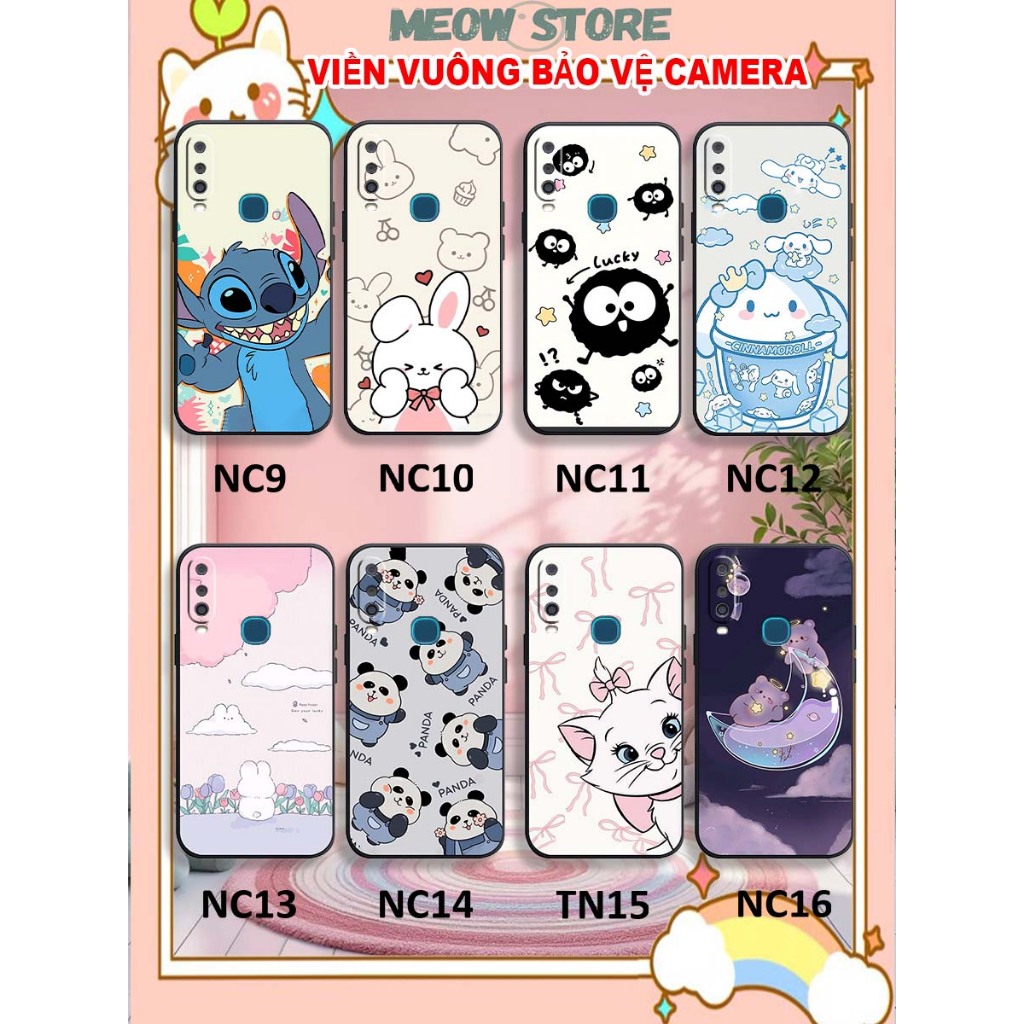 Vivo Y19 / U3 / Y11 / Y12 / Y15 / Y17 / U10 Phone Case TPU ขอบเหลี่ยมพิมพ์ลายการ์ตูนตะเข็บ.. น่ารักแ