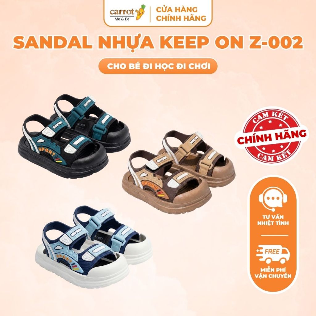 Keep On รองเท้าแตะพลาสติก Z-002 พร้อมสายรัดกาวสําหรับเด็กที่จะสวมใส่ในโรงเรียนและออกนอกบ้าน