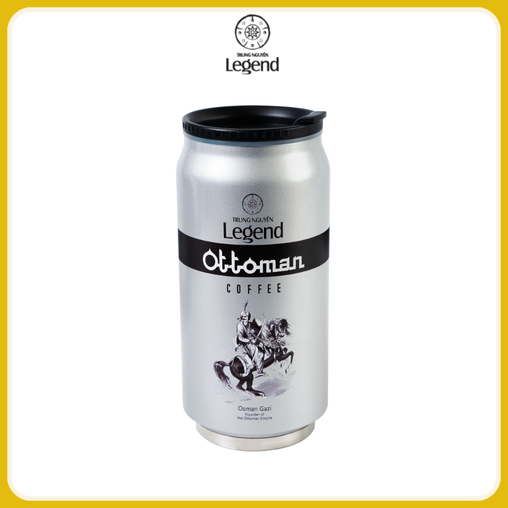 VF013 Trung Lugen Legend Thermos Bottle 350ml - พิมพ์ด้วยอารยธรรมกาแฟ 3 ตัว
