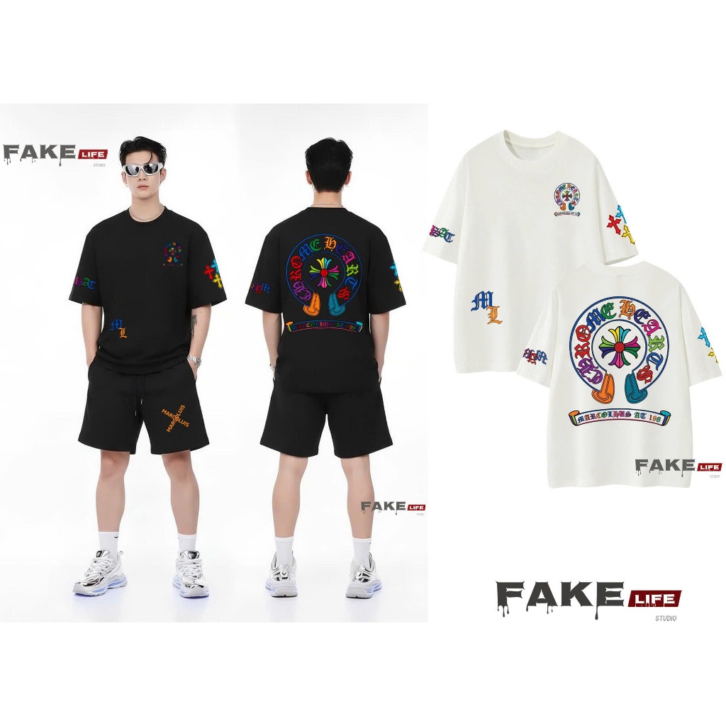 ชุดเสื้อผ้า MODEL CHORME HEARTS ชีวิตปลอม PERSONALITY Basic MODEL ผ้า 100% COTTON SHIRT THICK FISH L