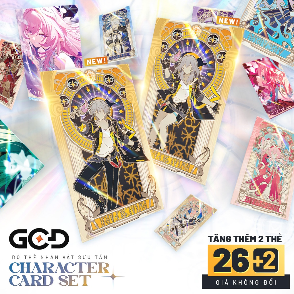 อัปเดตอัปเดต | ชุดการ์ดตัวละคร 28 ชิ้น +AURORA HSR Honkai Star Rail Amphorus Saga of Heroes - ร้าน GCD