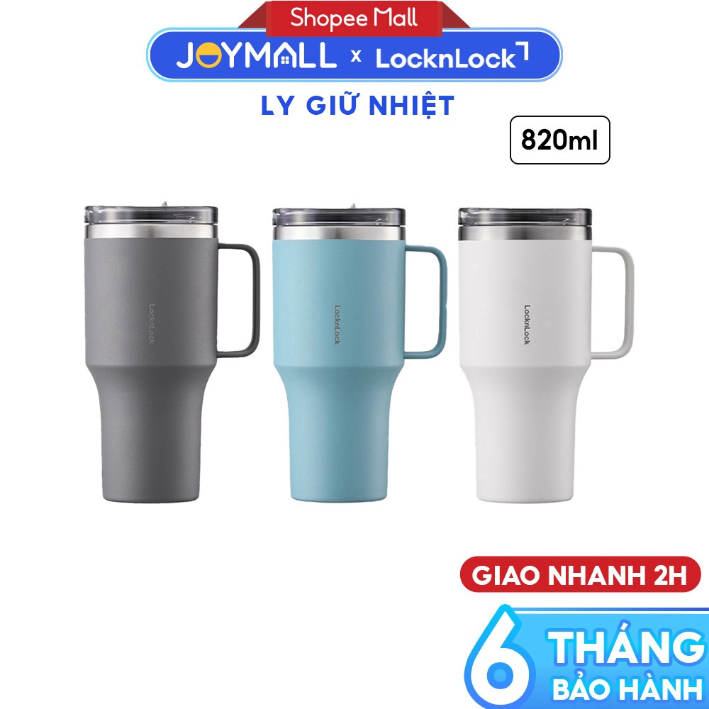 LocknLock Metro King LHC4326 กระติกน้ําร้อน 820ml ของแท้ มีฝาปิด มีหูหิ้ว - JoyMall