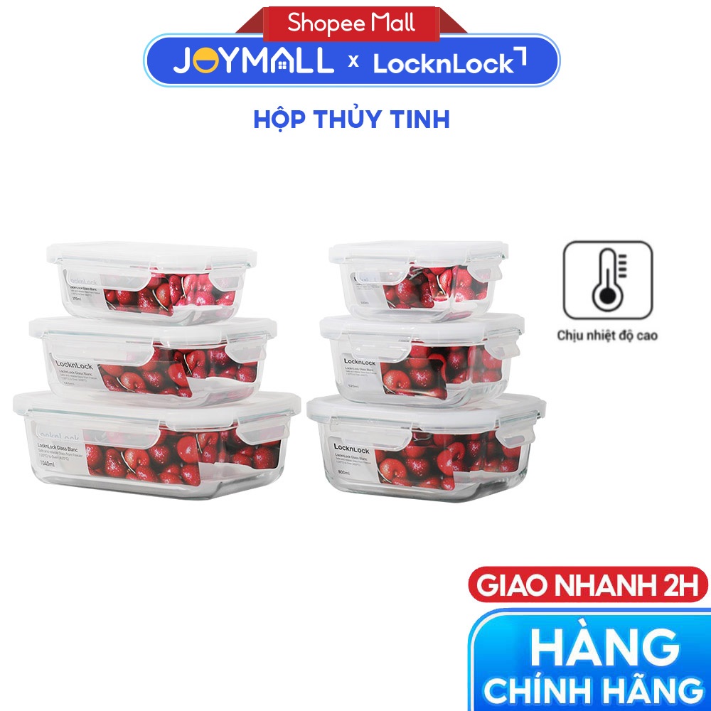 LocknLock BLANC LLG110 กล่องเก็บอาหารแก้ว สินค้าแท้ ทนความร้อนสูง - JoyMall
