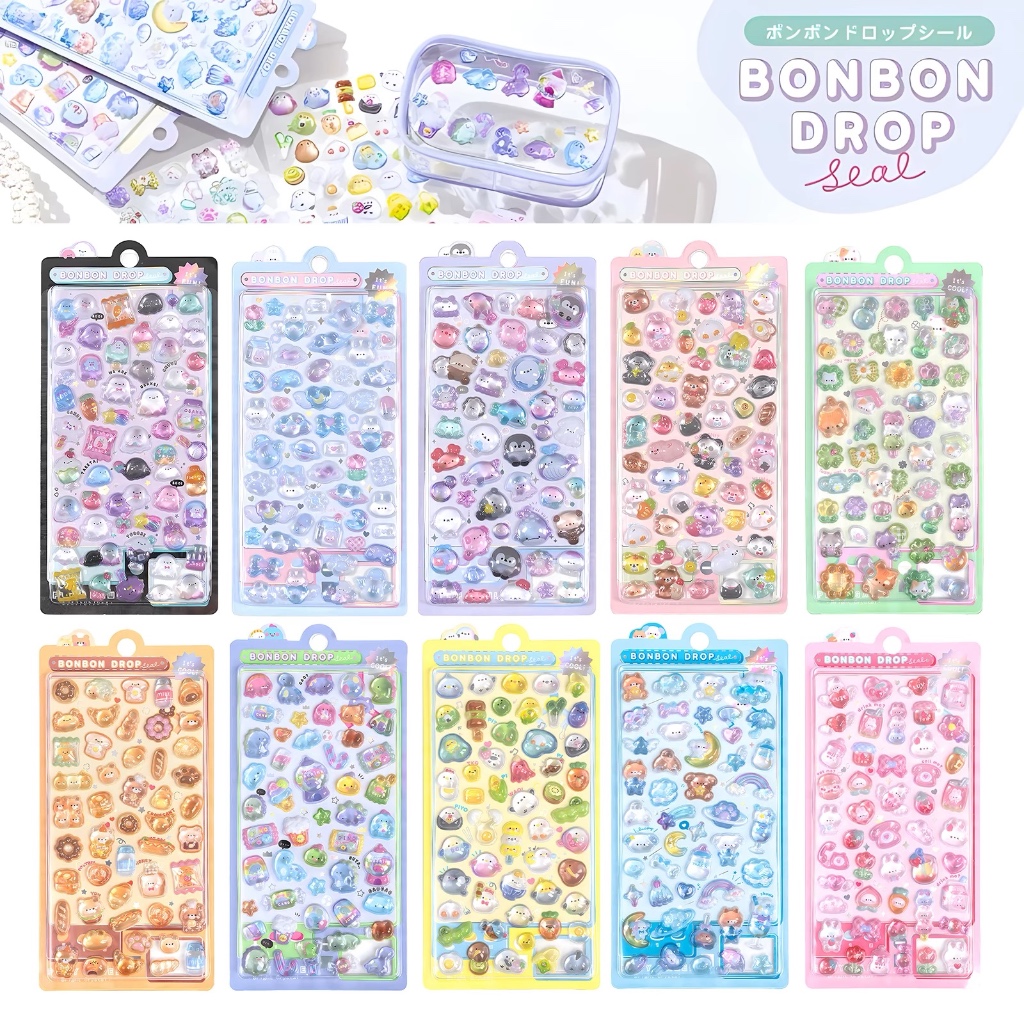 สติ๊กเกอร์ 3D นูนญี่ปุ่น BONBON DROP สติ๊กเกอร์ 3D น่ารักและสวย DIY ตกแต่งโน๊ตบุ๊ค