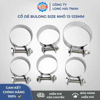 Cổ Dê Bu Lông Inox Size Lớn, Đai Siết Ống Bu Lông Inox Phi 13 - 125mm - Phụ Kiện Long Hải