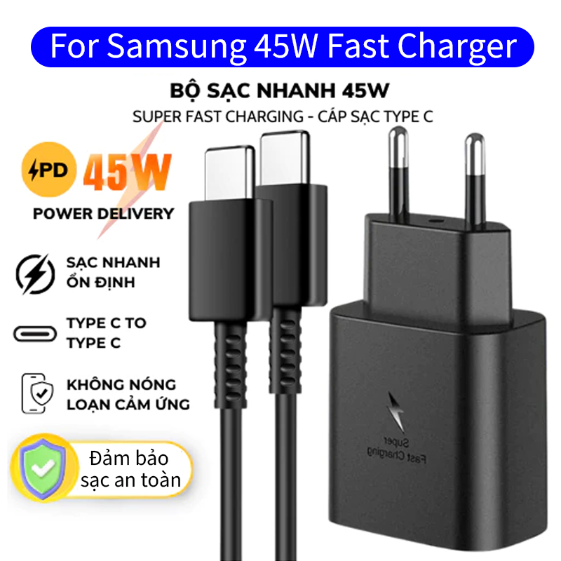สําหรับ Samsung 25W Fast Charger Adapter 5A Type-C ถึง Type-C สําหรับ Galaxy S24/S23 Ultra/A54/A53 Z