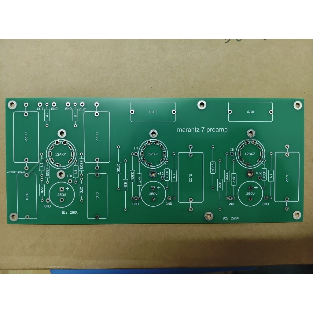 วงจรปรีแอมป์ Marantz 7C ใช้หลอดไฟ 03 12AX7