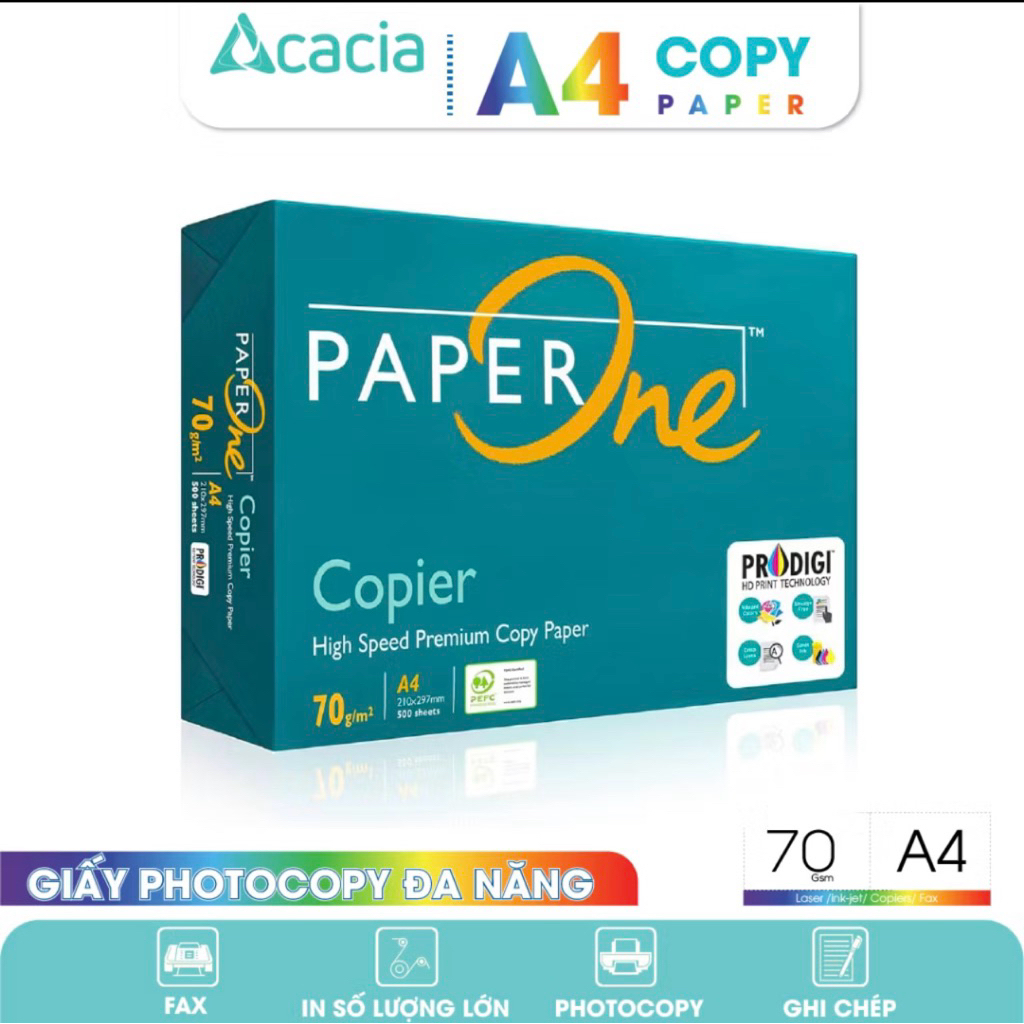 PAPER ONE กระดาษพิมพ์ 70แกรม -A4 500 แผ่น