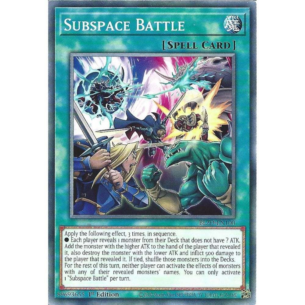 [KW2 Yugioh] [EN-UK] BLZD-EN100 Subspace Battle Card : Common Card : รุ่นที่ 1