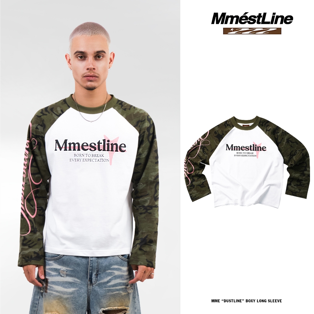 เสื้อแขนยาว เสื้อกล้าม เสื้อ Raglan "D เสื้อกล้าม" Boxy Form พิมพ์ลายผ้าไหมลายนูน 2 ทาง ผ้าคอตตอนพรีเมี่ยม