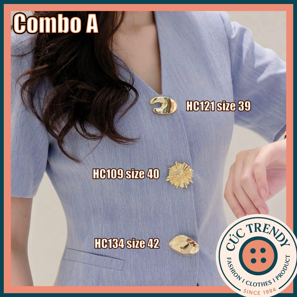 Combo ปุ่มแฟชั่นโลหะ 5c รุ่น HC121, HC134, HC109, ชุดปุ่มคอมโบ, Combo A, A1, A2, A3, A4