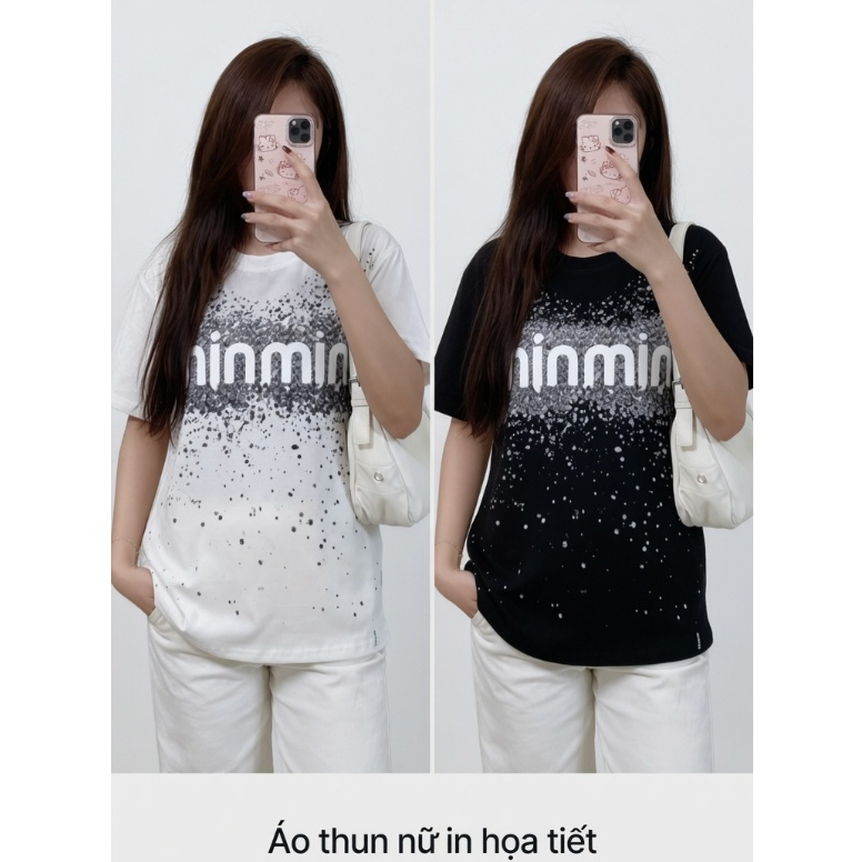 Miumiu ผู้ชายและผู้หญิงหลวมพิมพ์เสื้อยืด Super Hot, ใหม่ชายเสื้อสเปรย์ 2026 quynhphamquangchau