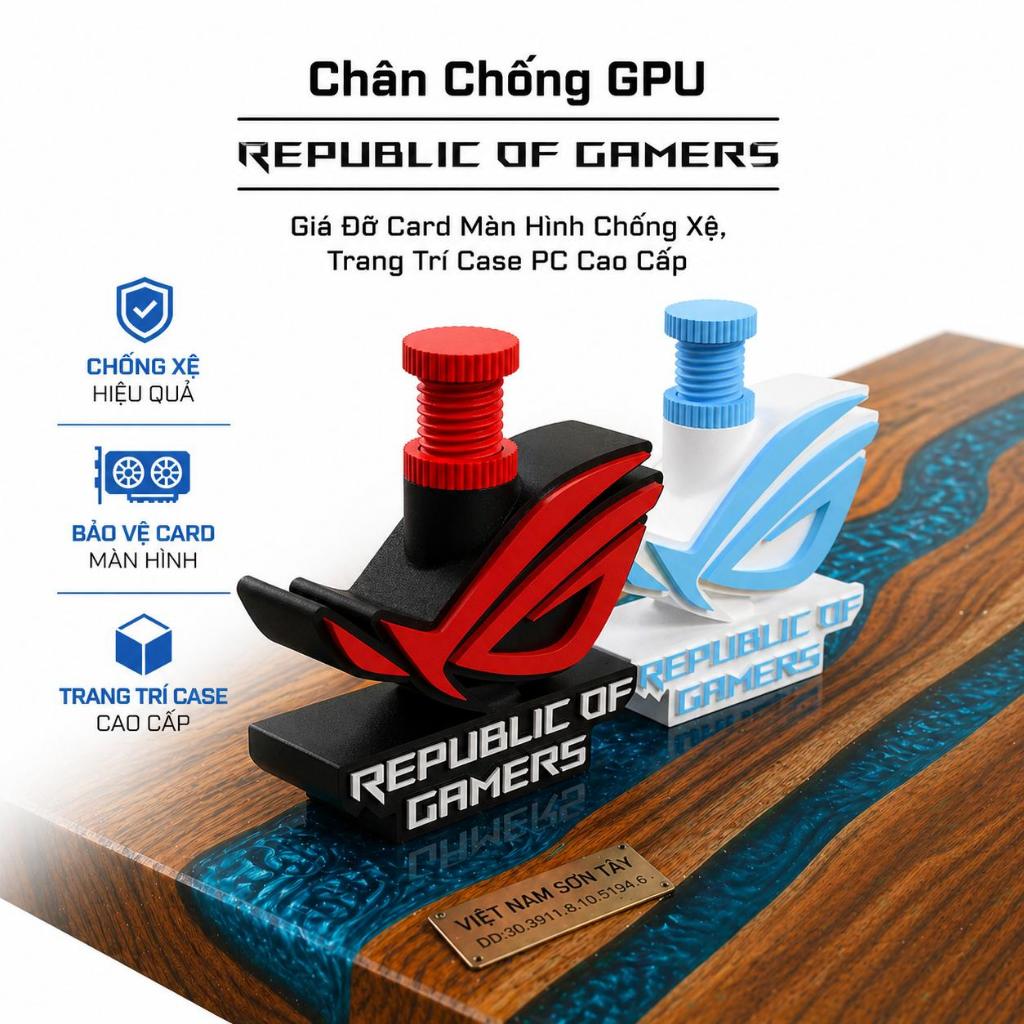 เสา GPU คอมพิวเตอร์สําหรับพีซี ผลิตภัณฑ์ช่วยป้องกัน GPU ป้องกันการชนและรอยขีดข่วน